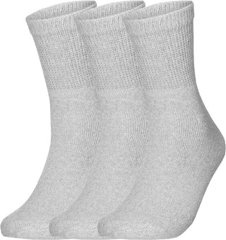 Special Essentials 3 Pairs Cotton Diabetic Ankle Socks - Non-Binding With Extra Wide Top For Men and Women