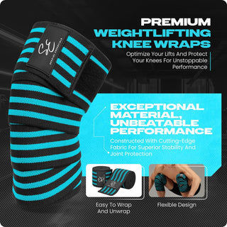Special Essentials 2 Pack Knee Wraps with Strap for Men & Women 72 Inches