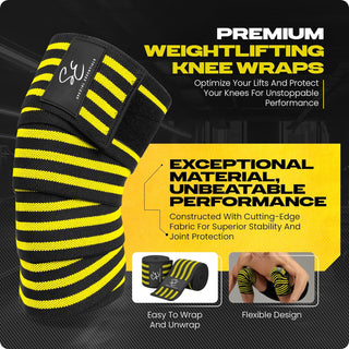 Special Essentials 2 Pack Knee Wraps with Strap for Men & Women 72 Inches