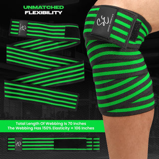 Special Essentials 2 Pack Knee Wraps with Strap for Men & Women 72 Inches