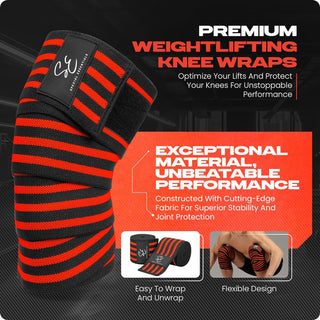 Special Essentials 2 Pack Knee Wraps with Strap for Men & Women 72 Inches