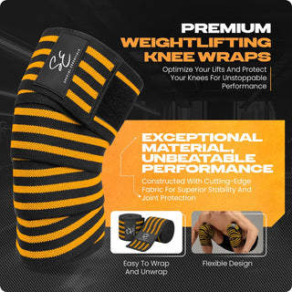Special Essentials 2 Pack Knee Wraps with Strap for Men & Women 72 Inches