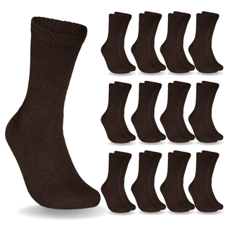 Special Essentials 12 Pairs Cotton Diabetic Socks for Men & Women - Non-Binding Extra Wide Top Neuropathy Socks - Crew Socks