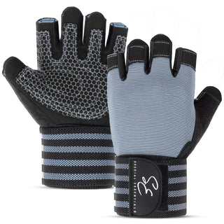 Special Essentials Workout Fingerless Gym Gloves with Non-Slip Padding and Wrist Strap for Men and Women