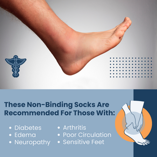 Special Essentials 6 Pairs Non-Binding Diabetic & Circulator Crew Socks For Men & Women - Soft Moisture-Wicking Cotton